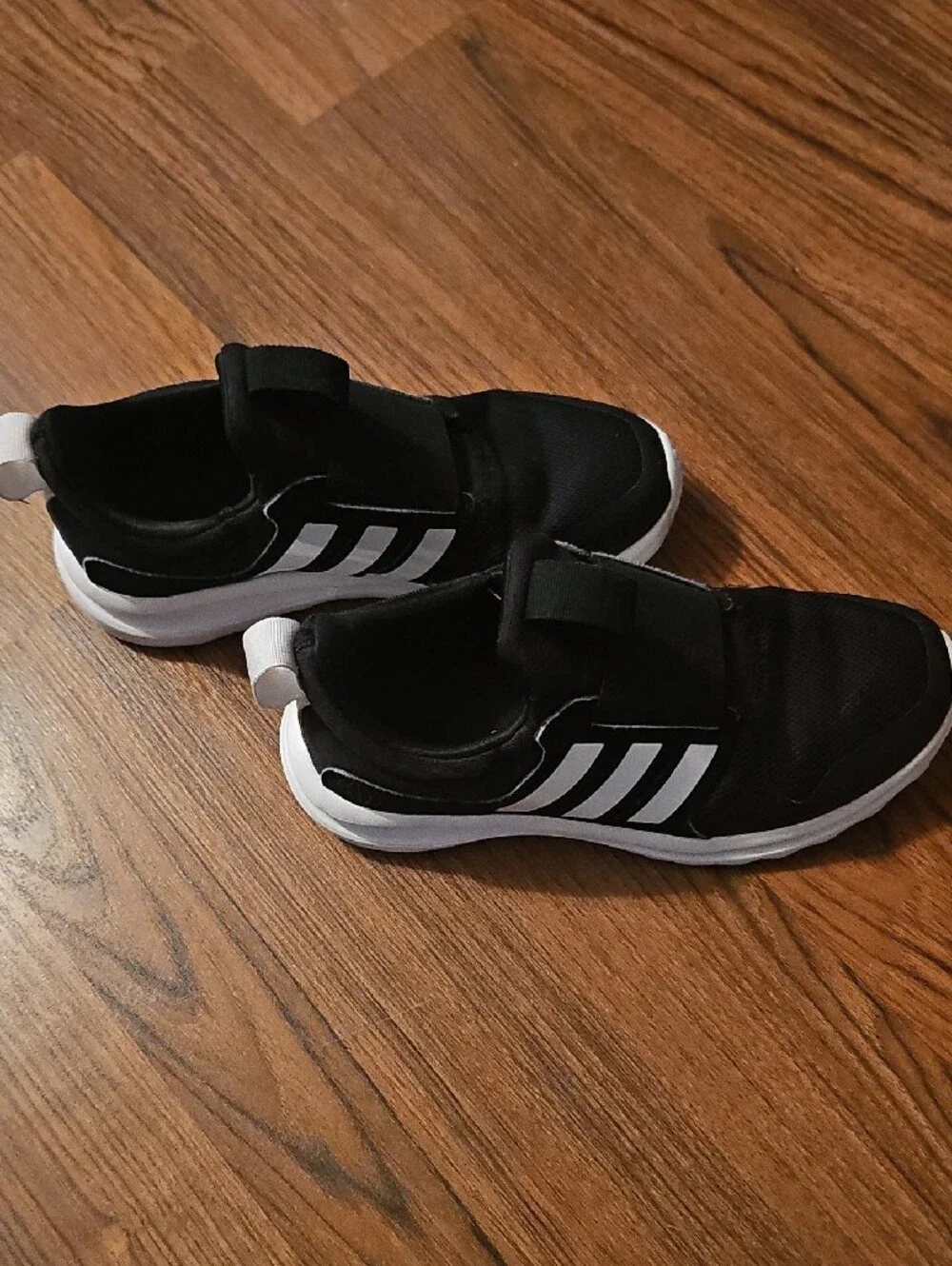 adidas Kids Black and White Slip-On Sneakers